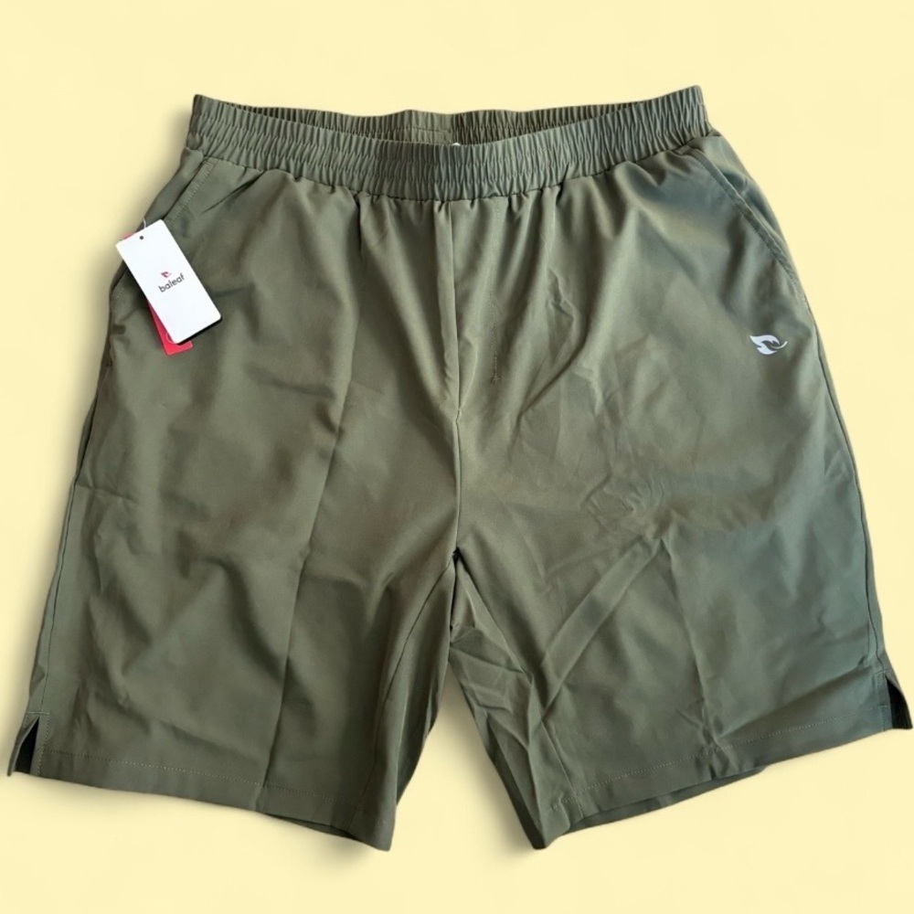 Baleaf Men’s Olive Green Athletic Shorts Size L | UPF 50+ | NWT